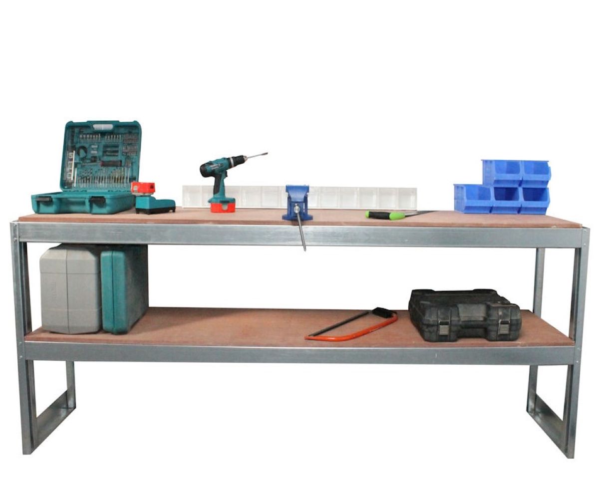 Adman Steel Shed - Workbench & Vice Heavy Duty