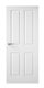 4 Panel Smooth White Primed Fire Door - Paint Grade