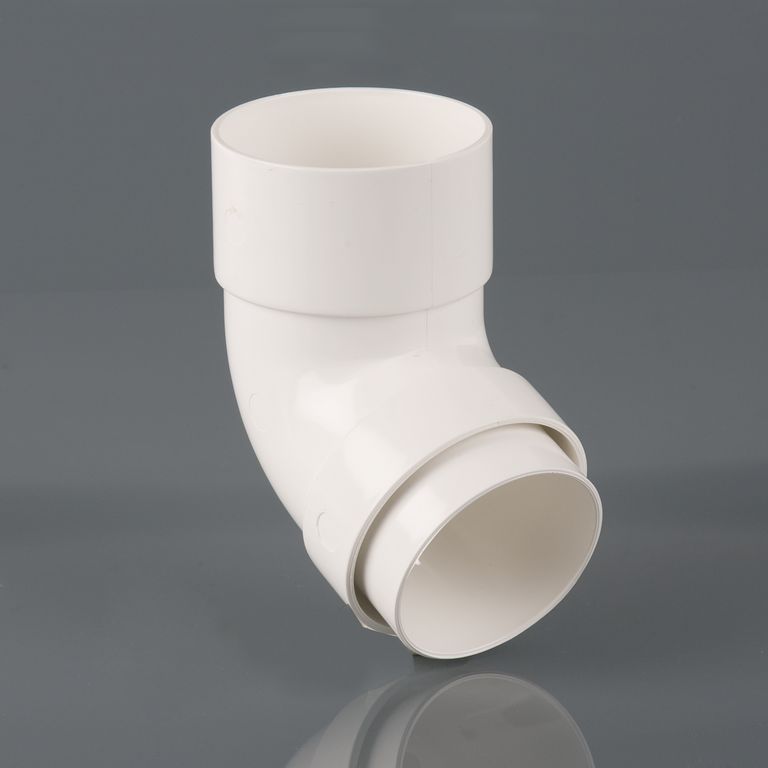 Brett Martin Round Rainwater Offset Bend - White