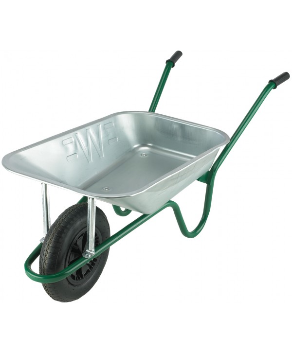 Walsall Wheelbarrow Galvanised Silver 85L