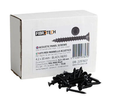 FIBROTECH SCREWS BLACK